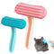 Oxiros 2 Pack Bunny and Chinchilla Grooming Brush Soft Silicone De-Shedding Bath &