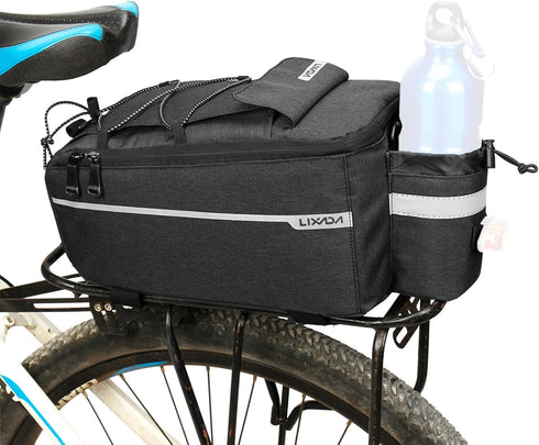 11.4 6.3 6.7in Lixada Bike Panniers Bike Trunk Bag Insulated Bag for Warm/Cool Items, Bicycle Rear Rack Storage Luggage