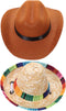 Hemobllo Dog Hat, Adjustable Straw Western Costume Hat for Dogs and Cats, Funny Pet Party Headwear (2PCS)