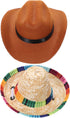 Hemobllo Dog Hat, Adjustable Straw Western Costume Hat for Dogs and Cats, Funny Pet Party Headwear (2PCS)