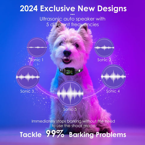Dog Bark Collar, No Shock Rechargeable Smart Anti-Bark Collar for Small Medium Mini Dogs, Beep Vibration (Black)