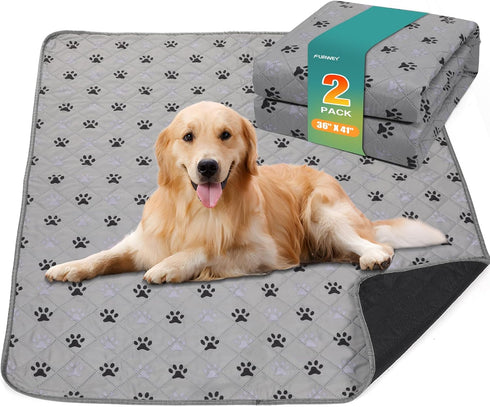 FUWERY Washable Pee Pads for Dogs ,36"X41", Thick Heavy Absorbency Reusable, Prevent