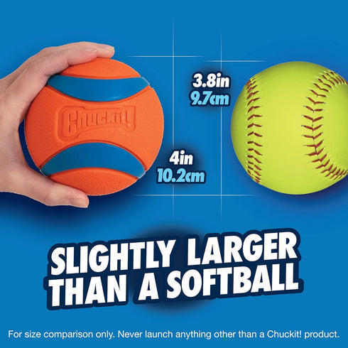Chuckit Ultra Ball Dog Toy, XXL (4 Inch Diameter), Single Pack for Breeds 100+ lbs