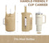 WOOMADA 40/32 oz Water Bottle Holder Bag with Strap, Crossbody Bag Gym Accessories, Sling Purses for Women(Khaki)
