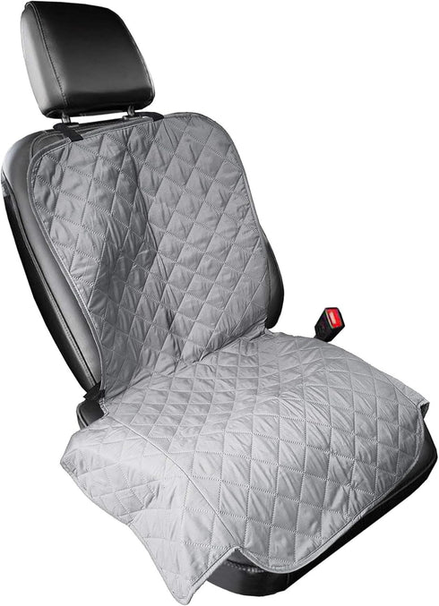 Furhaven Universal Quilted Water-Resistant Car Seat Protector - Gray, One Size