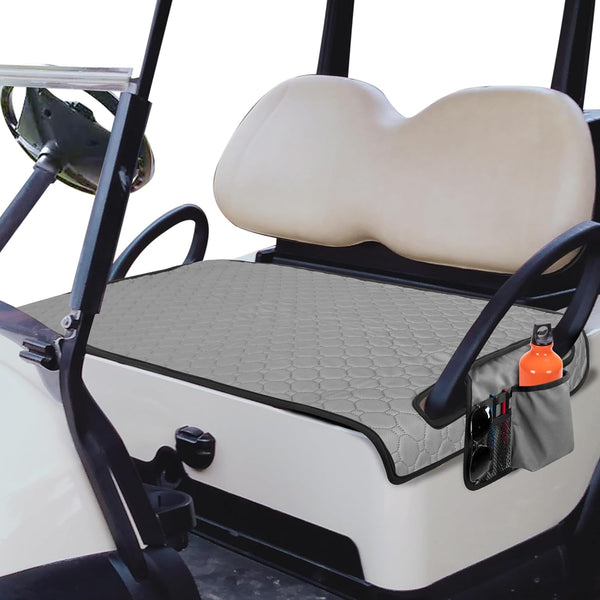 Golf Cart Seat Covers - Towel Blanket with 4 Side Pockets, Fits EZGO, Club Car, Yamaha, and More