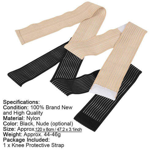 Knee Elastic Bandage Protection Sleeve - Knee Wraps, Gym Support Strap, One Size Fits All, 1 Piece