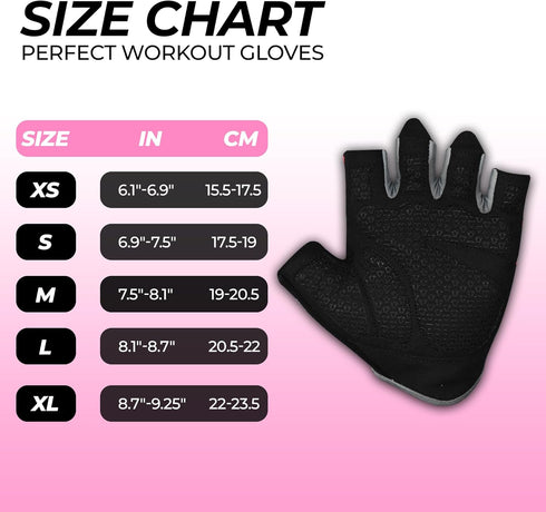 FIGHTSENSE Workout Gloves for Men Women, Weight Lifting Gloves with Non-Slip Silicon Padded Palm, Breathable