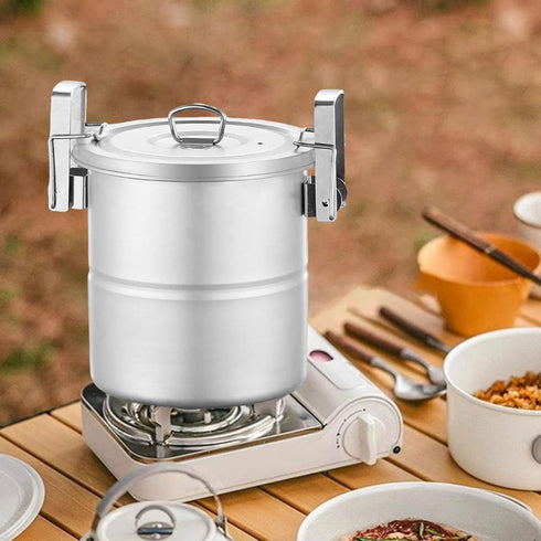 kowaku 304 2 3 Camping Rice Cooker Rice Cooking Pot with Lid Nonstick Stainless Steel Small Steamer Cookware