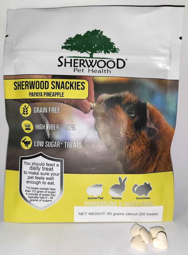 Sherwood Pet Health 1 Pack of Papaya, Pineapple Treats for Rabbits, Guinea Pigs, and Chinchillas