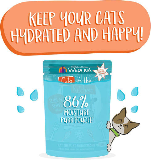 Weruva Cats in The Kitchen, Grain-Free Natural Wet Pate Cat Food Pouches, Cat Times at Fridgemont, 3oz, Pack of 12