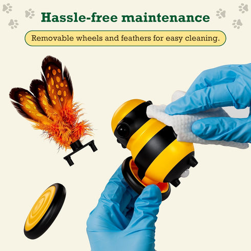 CUTIE PAW PAL Set, Set 3, Humble-Bee Replacement Feather Tail Black Base, of Feather Tails for Bumblebee Style Toy Car