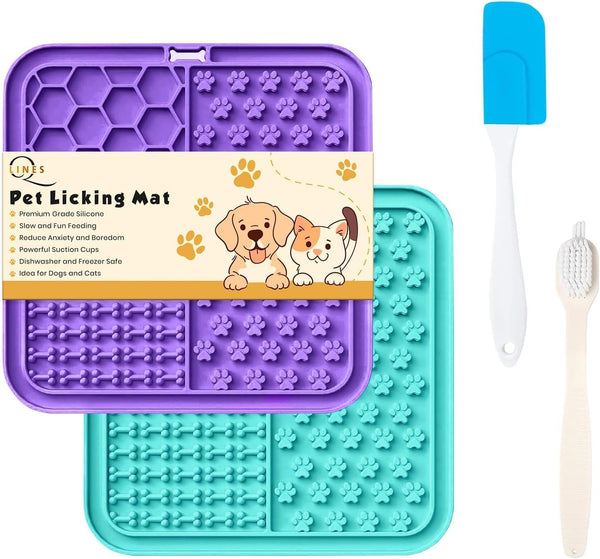 Lick Mat for Dogs - Slow Feeder Licking Mat with Suction Cups