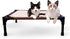 K&H Pet Products Comfy Pet Cot, Elevated Cat & Dog Bed, Portable Hammock Cot, Chocolate/Tan, Small 17 X 22 X 7 Inches