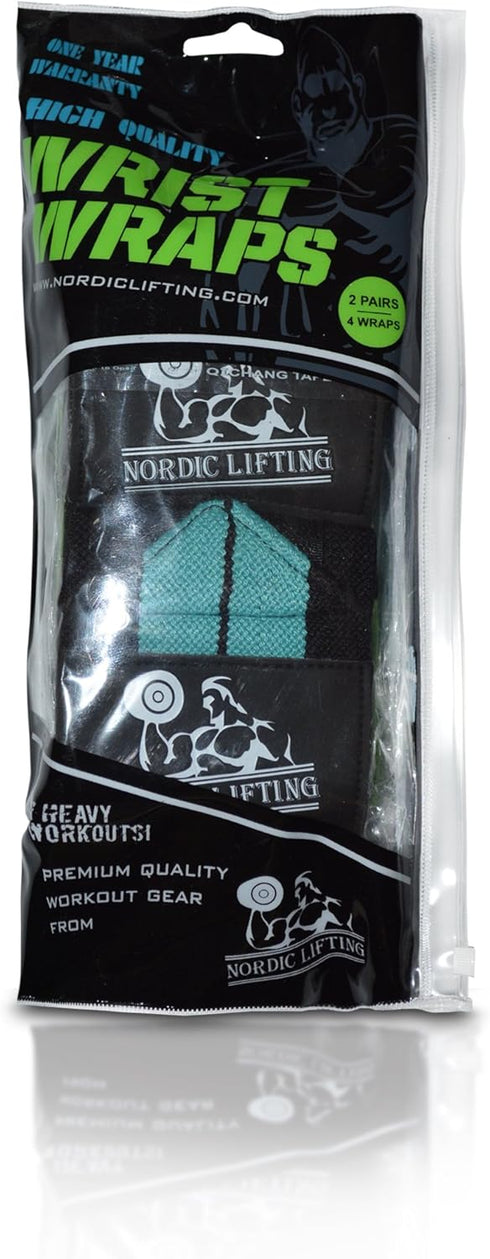 Nordic Lifting Wrist Wraps – 2 Pairs, Wrist Straps for Weightlifting, Powerlifting, CrossFit, Gym Support Gear for Men