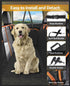 600D 100% Hammock Dog Car Seat Cover, Heavy Durable Dog Seat Cover for Back Seat, Waterproof Scratch Proof Nonslip Dog