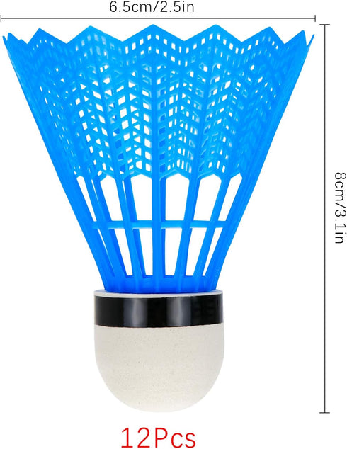 Hysagtek 12 Pcs Badminton Shuttlecocks - Indoor Outdoor Sport Ball for Training Exercise Gym Fitness Game