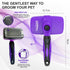 LILISAM Pet Self Cleaning Slicker Brush and Grooming Comb - Gently Removes Loose Hair, Tangles, and Dirt - Skin