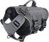 ICEFANG GN3 Tactical Dog Harness, Wolf Gray L, 6X Buckle, Molle Vest with Handle, No Pulling Front Clip, Hook and Loop