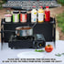 Steel Camp Stove Windscreen for Outdoor Folding Gas Stove, Portable 4 Plates Wind Blocker with Storage Bag for Camping,