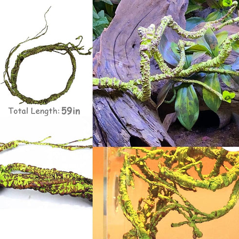 Hamiledyi 9.8FT Lizard Climbing Jungle Vines, Bendable Artificial Branch Reptile Tank Habitat Decor for Bearded Dragon,