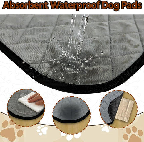 Soutng Holden (18x24(4 Pack)) Washable Pee Pads for Dogs,Waterproof Dog Training Pads,Playpen Mat,Non-Slip Potty