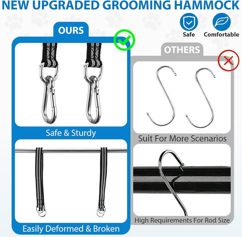 Hammock Trimming, Pet Grooming Harness for XL Large Dogs Nail Dog Sling for Cutting Nails, Dog Hanging Holder Hanger