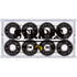 Yellow Jacket Premium Skateboard Bearings, Pro Longboard, 608 ABEC 9, Black Mamba, Pack of 8
