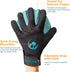 COOLJOB Pet Grooming Gloves, Reusable Washable Cleaning Brush, Hair Remover for Dogs, Cats, Horses, Medium, Blue Black