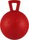 Jolly Pets Tug-n-Toss Heavy Duty Dog Toy Ball with Handle, Mini 3 Inches, Red (403 RD)