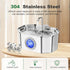 108oz/3.2L, Replacement(1 Filter&1 Cat Water Fountain Stainless Steel APAUK Automatic Pet Fountain Dog Water Dispenser