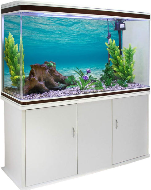 T&H XHome Aquarium Décor Backgrounds, Pure Blue Water Pattern PVC Adhesive Poster