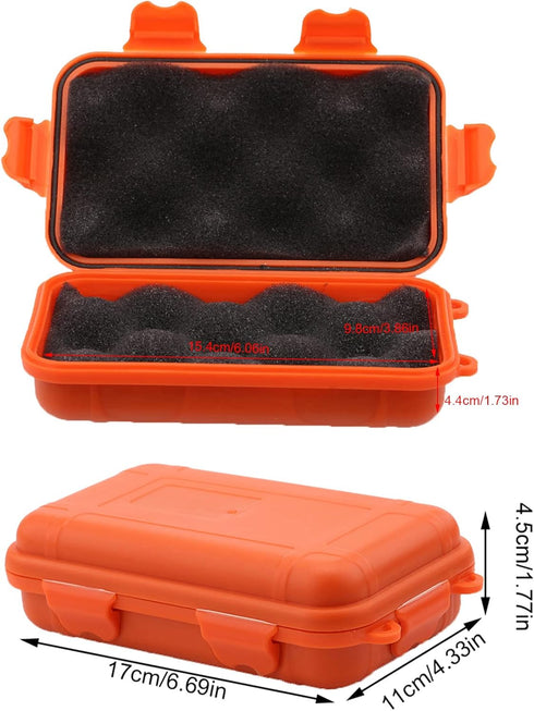 Waterproof Hard Case, Waterproof Shockproof Outdoor Survival Storage Carry Box, Universal Sealed Container Box with Foam(Orange,L) by Yosoo Health Gear