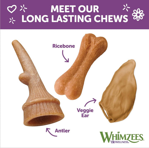 WHIMZEES by Wellness Natural Dental Chews for Medium Dogs, Long Lasting Treats, Grain-Free, 12 Count
