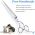JASON 8" Straight Dog Grooming Scissors - Long Pets Grooming Shears with Offset Handle and Jewelled Screw