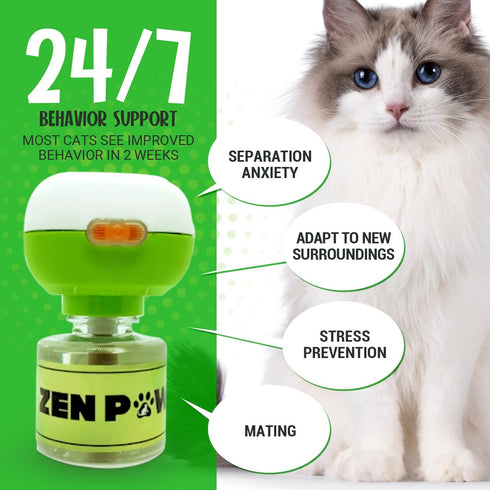 Zenpaws No Scent Diffuser Cat Relaxant Refill - Compatible with Major Brand Diffusers like Feliway & Comfort Zone