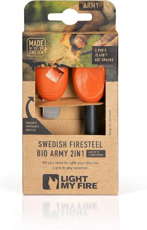 Light My Fire Flint Fire Starter Ferro Rod Survival Tool, 12,000 Strikes, Magnesium Fire Starter Kit