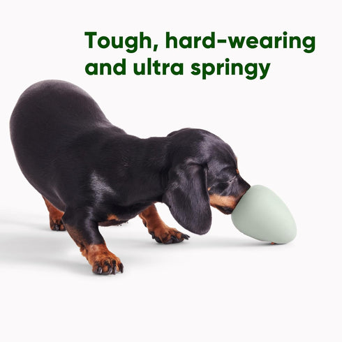 Beco Natural Rubber Bouncy, Chewy & Fillable Dog Toy, Rolls & Wobbles, Blue