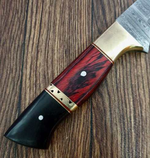 Poshland Handmade Damascus Steel Skiner Knife, 9 Inches Full Tang (BC-1096)