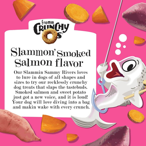 Fromm Crunchy Os Slammon' Smoked Salmon Dog Treats, Premium Crunchy Treats, 6 oz