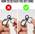 KeyUnity KM01 Titanium EDC Keychain Clip - Quick Release Carabiner Key Ring Holder for Men