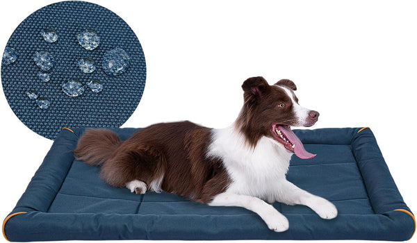 Miguel Oxford 900D Outdoor Waterproof Dog Bed, Water-Resistant Pet Mat, Easy Wipe Clean, 40inch, Dark Blue
