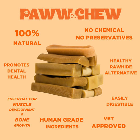 Yak Cheese Himalayan Dog Chews, All Natural Long Lasting Treats, (Monster - 2 Pack) Odorless High Protein Yak Chew