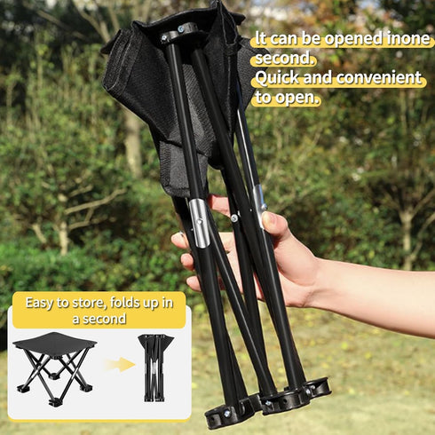 iayokocc Portable Folding Camping Stool, Outdoor Camping Lightweight Small Chair for Gardening Fishing BBQ Hiking
