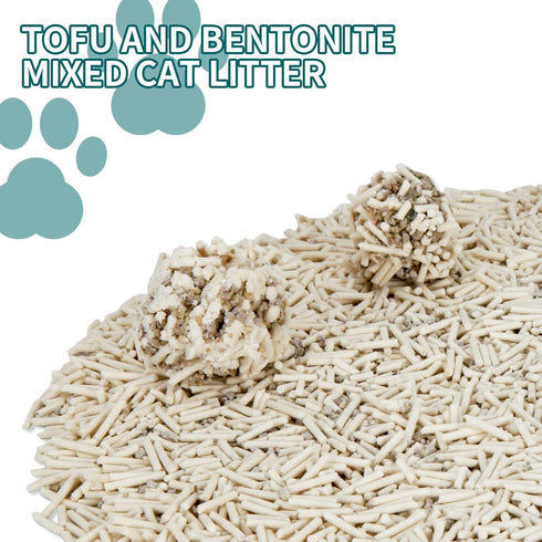Plant-based Cat Litter - Odor Control Quick Clumping Tofu Cat Litter, 6 lbs, Low Tracking Dust Control