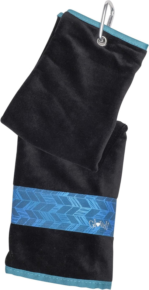 Glove It Microfiber Golf Towels – 16 in x 5 in, 100% Terry Cloth, Clip On with Carabiner - Sports Towel