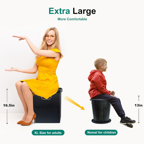 Ann Katy Upgrade XL Portable Toilet for Adults, Extra Large Portable Travel Floding Toilet, Camping Tall Toilets