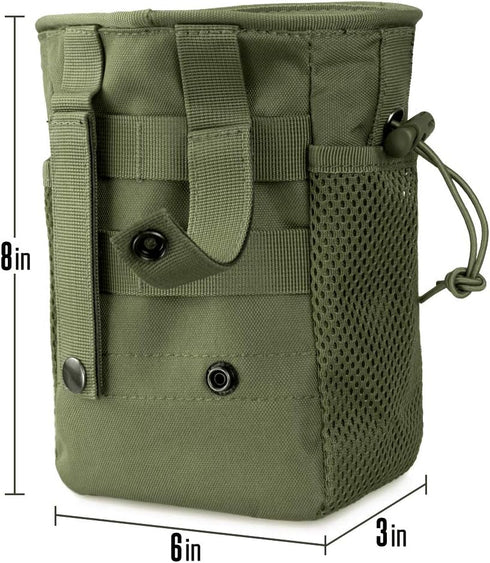 LIVANS Tactical Molle Dump Pouch - Adjustable Magazine Recovery Bag for Airsoft Paintball Hunting