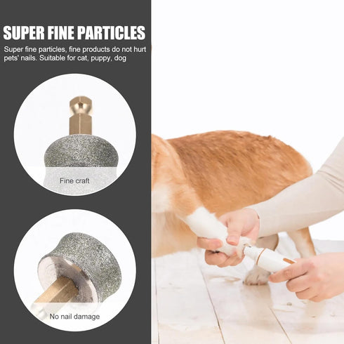 3 Pack Dog Nail Grinder, Regular and Extra Hard Replacement Heads for Small and Large Dogs, Premium Quality