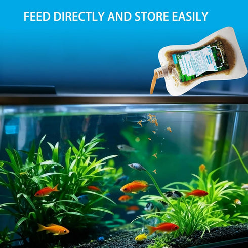 Brine Shrimp Fish Food, Ready to Use Aquarium Fish Food, Non-Living Instant Food for Betta Saltwater Marine Freshwater